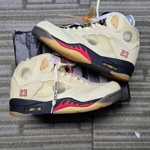 Jordan Athletic Shoes in Cream and Red *NO GOOD*